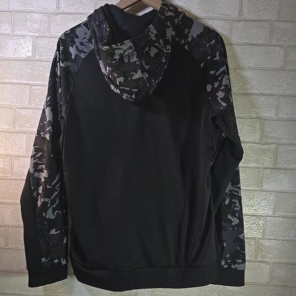 Nike Therma Fit Black Camo Swoosh Hoodie Mock Neck Men's Size Medium - Picture 3 of 5